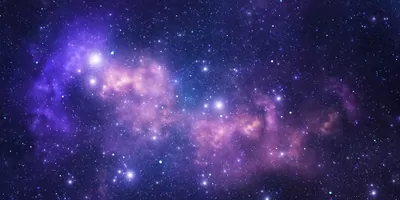 Space stars and nebula as purple abstract background