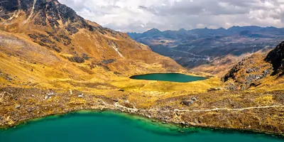 Lakes at the Huaytapallana mountain range 