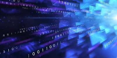 rendered depiction of a binary data stream
