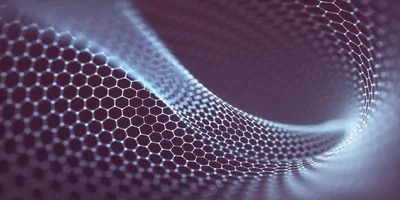 Conceptual image with hexagonal structure connection
