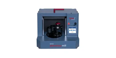 Spex 8200 Planetary Mill on a white background