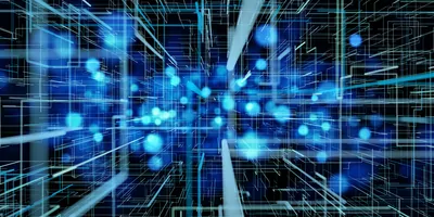 Communication netowork background, blue tint