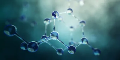 3d illustration of molecule model