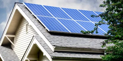 Solar Panels on Roof of Home