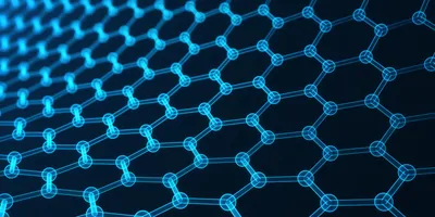 3d rendering nanotechnology hexagonal geometric form close-up