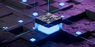 Technology cloud computing data futuristic artificial intelligence quantum computing block chain
