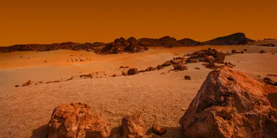 landscape on planet Mars