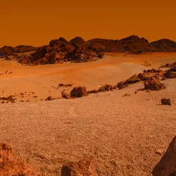 landscape on planet Mars