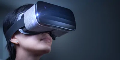 Girl with VR headset