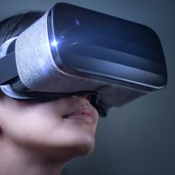 Girl with VR headset