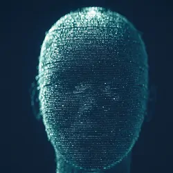Computer render of a human head