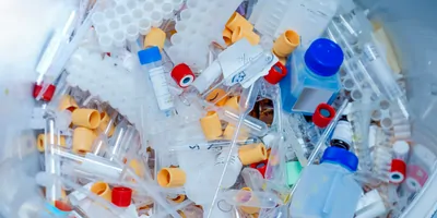 Pile of Microcentrifuge Tubes and plastic