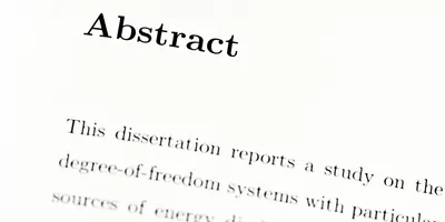 An abstract from a scientific paper