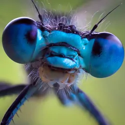 Macro shot of a dragonfly's face