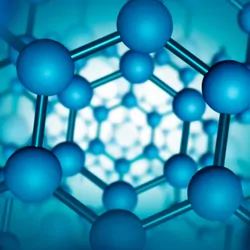 Computer image of molecular level nanomaterial