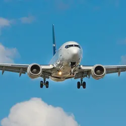 Airplane coming in for landing