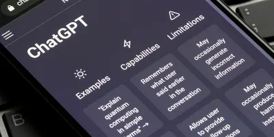Main screen on the ChatGPT app