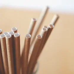 A jar full of paper straws