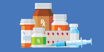 Vector image of different medications