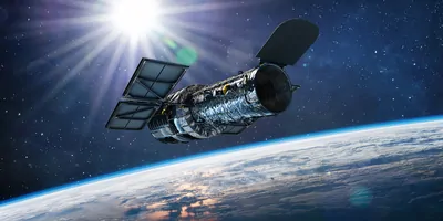 Hubble telescope in orbit