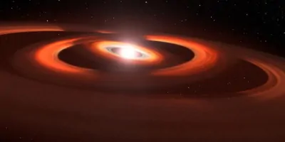 Artist's concept is based on Hubble Space Telescope images of gas-and-dust disks around the young star TW Hydrae