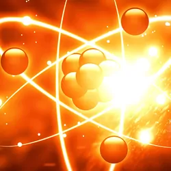 image of an atom undergoing fussion