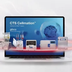 The Gibco CTS Cellmation Software on a computer connecting various devices