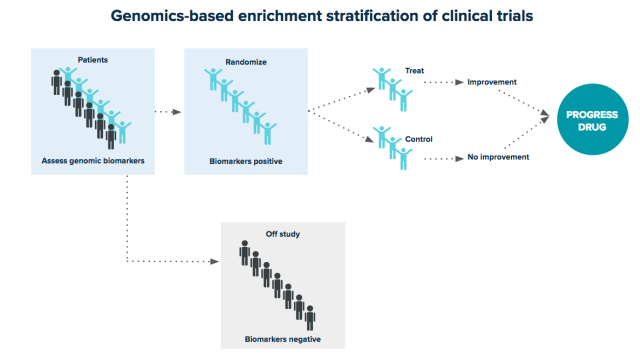 genomics-based enrichment stratification of clinical trials