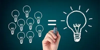 Light bulb in chalk