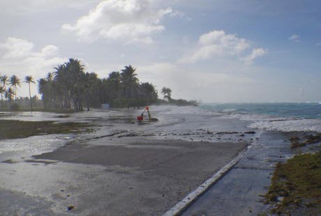 Wave-driven Flooding and Overwash on Roi-Namur Atoll