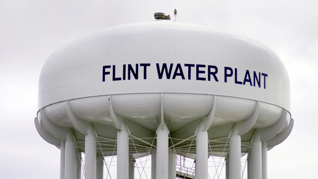 Flint water tower