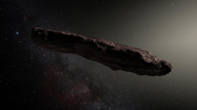 Artist's impression of 'Oumuamua 