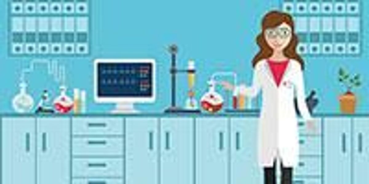 Scientist In Lab Drawing Little Scientist Clipart, Vector Chemistry,
