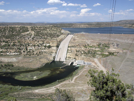 The San Juan River’s Navajo Dam and reservoir