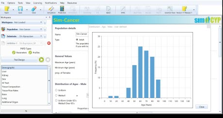 Simcyp Simulator v17 screenshot