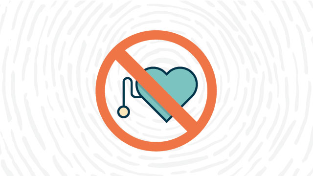 No pacemakers or metallic implants lab safety symbol