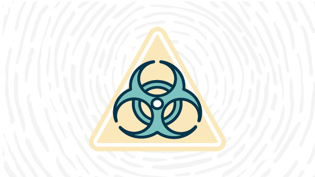 Biohazard lab safety symbol