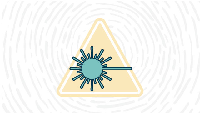 Laser beam hazard lab safety symbol