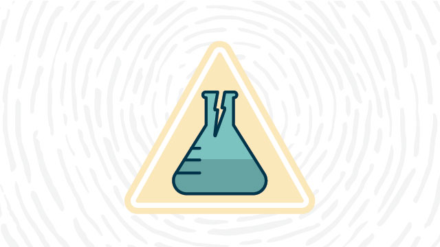 Glassware hazard lab safety symbol