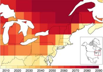 Northward March of southern pine beetle