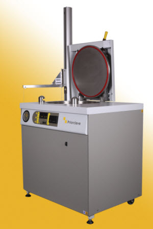 Priorclave QCS range of top loading autoclaves 