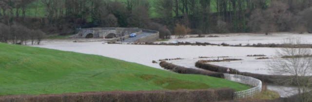 Rural flooding in the North of England, UK