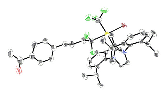 Molecular structure of a gold-based precursor 