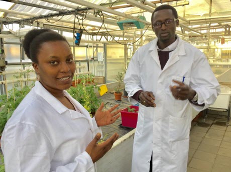 PhD students Mary Wang´ombe and Badou Mendy