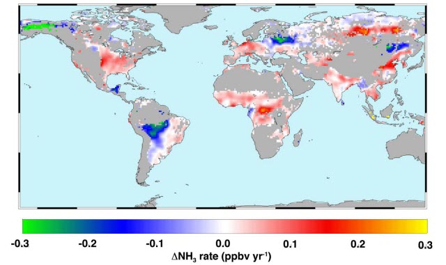 Atmospheric Ammonia Trends, 2002-2016