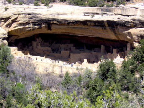 Abandoned, ancestral Puebloan ruins at Cliff Palace