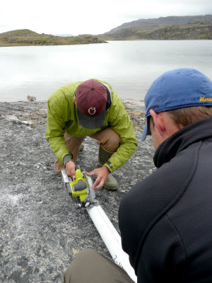 slicing sample core