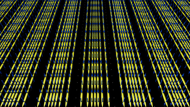 A schematic image representing a periodic variation in the density of Cooper pairs within a cuprate superconductor