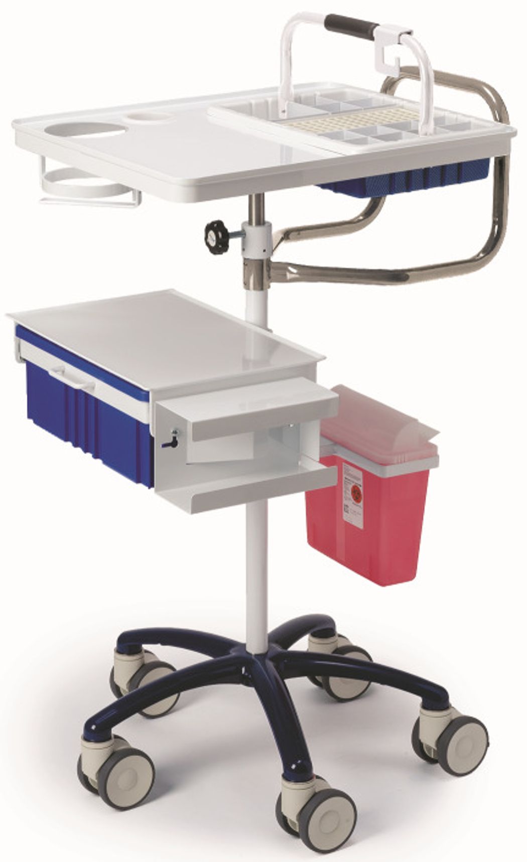 Pole-style phlebotomy cart from MarketLab Pole-style phlebotomy cart from MarketLab