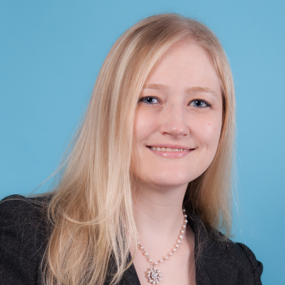 A blonde woman, Jennifer Miller of Chromocell, from the shoulders up